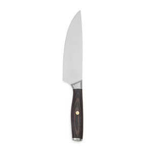 Coltello da chef VINGA Tara in acciaio riciclato RCS acciaio, marrone - personalizzabile con logo