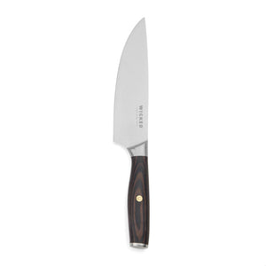 Coltello da chef VINGA Tara in acciaio riciclato RCS acciaio, marrone - personalizzabile con logo