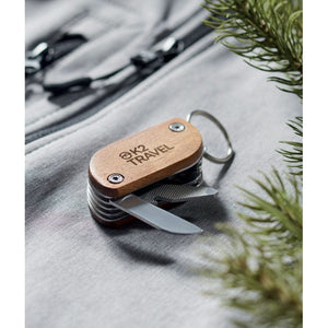 Coltello legno tascabile multiuso Natural - personalizzabile con logo