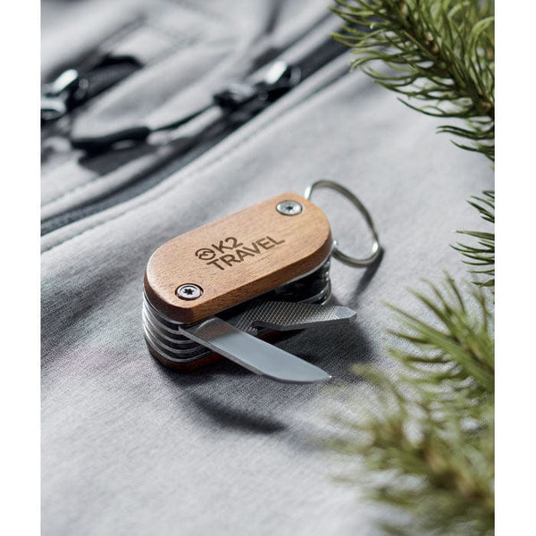 Coltello legno tascabile multiuso Natural - personalizzabile con logo