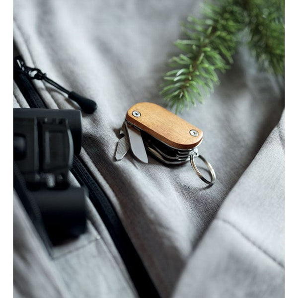 Coltello legno tascabile multiuso Natural - personalizzabile con logo