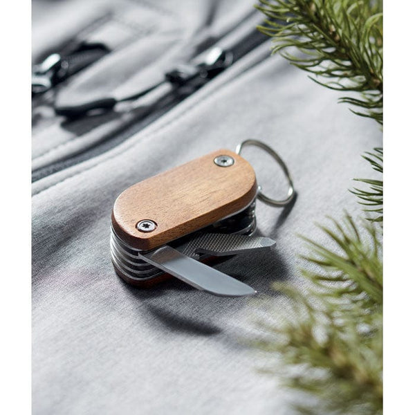 Coltello legno tascabile multiuso Natural - personalizzabile con logo