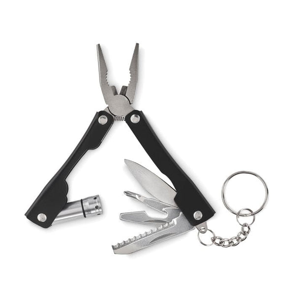 Coltello multi-tool pieghevole Nero - personalizzabile con logo