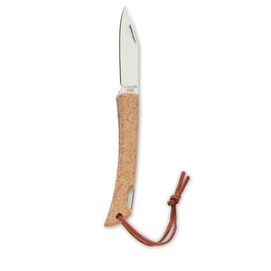 Coltello pieghevole in sughero beige - personalizzabile con logo