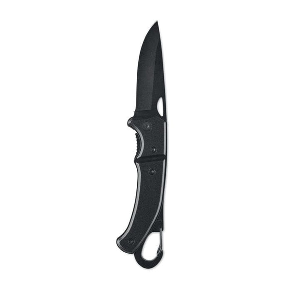 Coltello pieghevole Nero - personalizzabile con logo