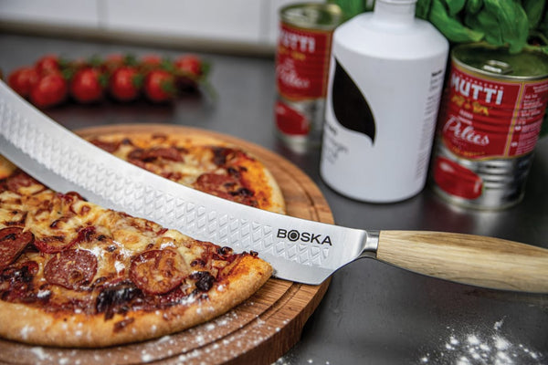 Coltello Pizza&Formaggi BOSKA Oslo+Nr.4 color argento - personalizzabile con logo