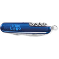 Coltello tascabile multiuso Blu - personalizzabile con logo