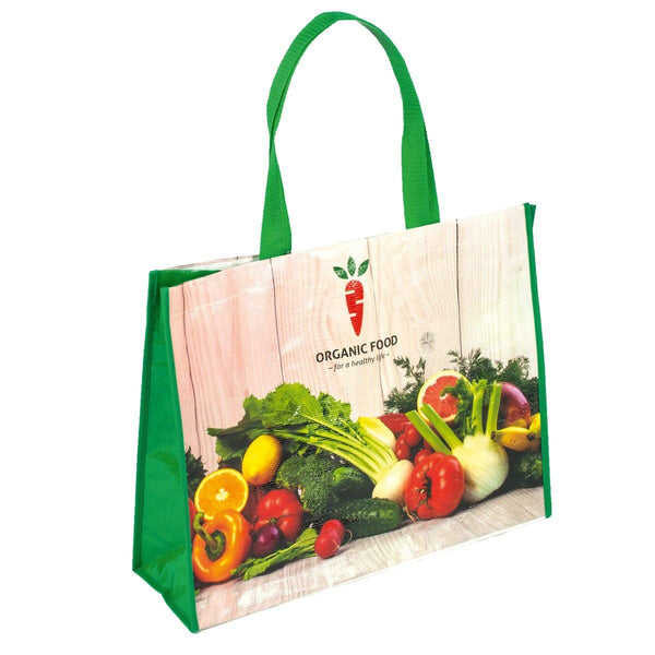 CONCEPT BAGS - Shopper su misura in TNT Laminato SHOPPING LARGE ORIZZONTALE - PPWL - 45x35x15 / 1000 pezzi - personalizzabile con logo