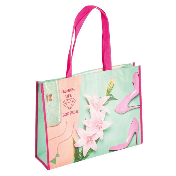 CONCEPT BAGS - Shopper su misura in TNT Laminato SHOPPING MEDIUM ORIZZONTALE - NWL - 40x30x11 / 1000 pezzi - personalizzabile con logo