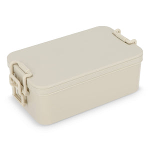 Contenitore per il pranzo a doppio strato con posate Beige - personalizzabile con logo