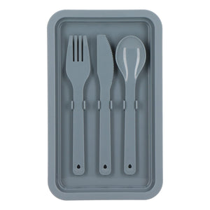 Contenitore per il pranzo a doppio strato con posate - personalizzabile con logo