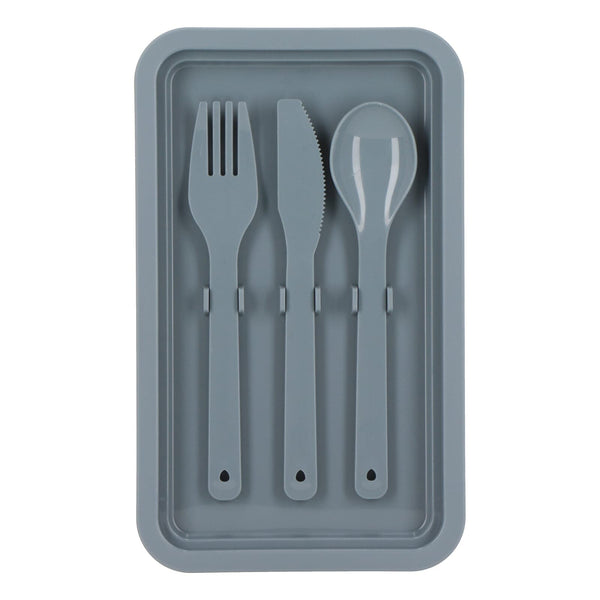 Contenitore per il pranzo a doppio strato con posate - personalizzabile con logo