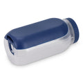 Contenitore per pranzo all-in-one con scomparto per salsa e cucchiaio-forchetta blu navy - personalizzabile con logo