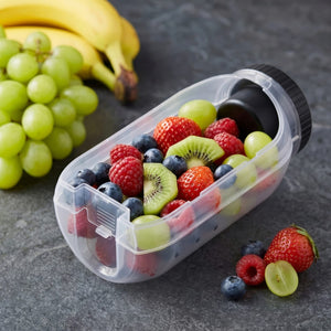 Contenitore per pranzo all-in-one con scomparto per salsa e cucchiaio-forchetta - personalizzabile con logo