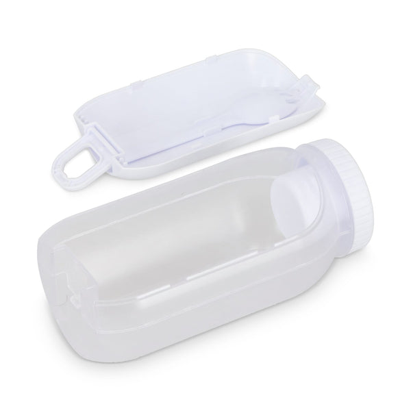 Contenitore per pranzo all-in-one con scomparto per salsa e cucchiaio-forchetta - personalizzabile con logo