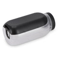 Contenitore per pranzo all-in-one con scomparto per salsa e cucchiaio-forchetta Nero - personalizzabile con logo