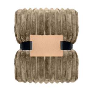 Coperta a righe in pile RPET - personalizzabile con logo