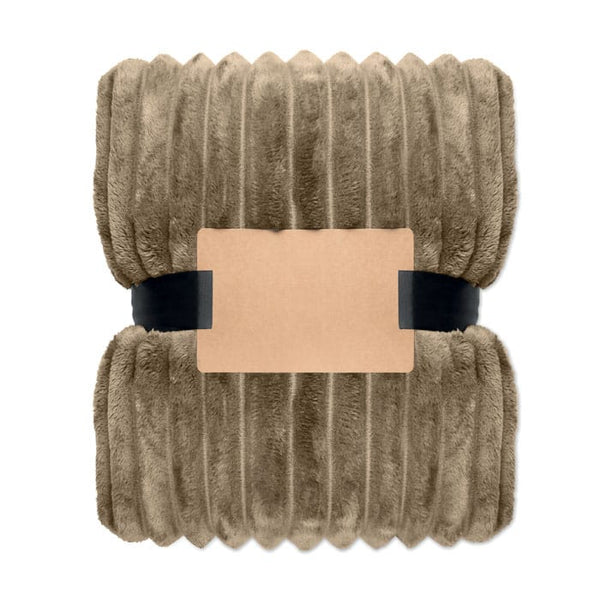 Coperta a righe in pile RPET - personalizzabile con logo