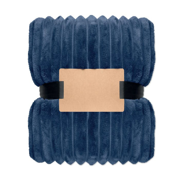 Coperta a righe in pile RPET - personalizzabile con logo