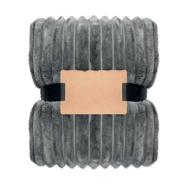 Coperta a righe in pile RPET - personalizzabile con logo
