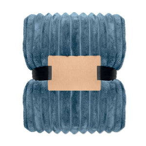 Coperta a righe in pile RPET - personalizzabile con logo