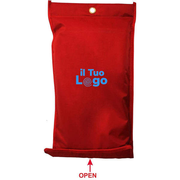 Coperta antincendio 100x95cm rosso - personalizzabile con logo