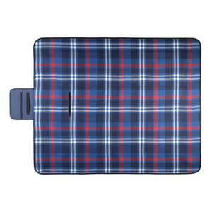 Coperta da picnic tartan blu - personalizzabile con logo