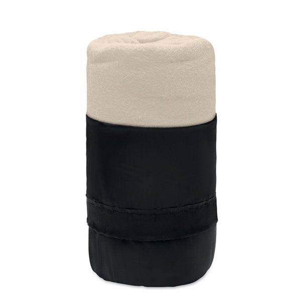 Coperta da viaggio beige - personalizzabile con logo
