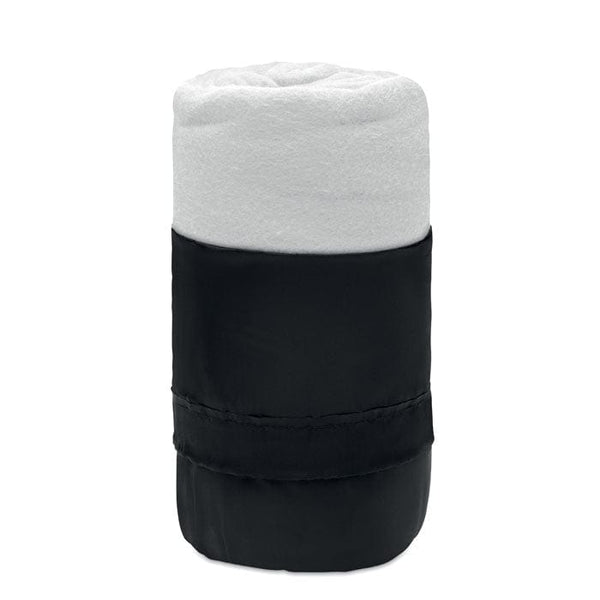 Coperta da viaggio Bianco - personalizzabile con logo