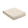 Coperta in cotone 350 gr/m² beige - personalizzabile con logo