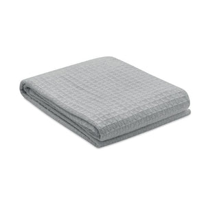 Coperta in cotone 350 gr/m² grigio - personalizzabile con logo