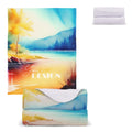 Coperta in pile con stampa all over 120x150 cm Bianco - personalizzabile con logo