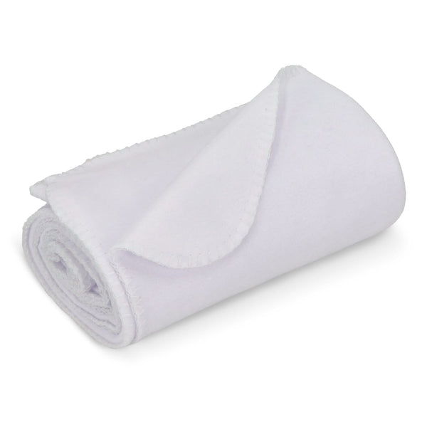 Coperta in pile con stampa all over 120x150 cm Bianco - personalizzabile con logo