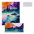 Coperta in pile con stampa  all over 130x170 cm 290g/m² Bianco - personalizzabile con logo