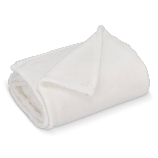 Coperta in pile coral con stampa all over 130x170 cm 270g/m² Bianco - personalizzabile con logo