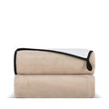 Coperta in pile di corallo accoppiato 120x150 cm (500 g/m²) sublimazione Beige - personalizzabile con logo