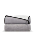 Coperta in pile di corallo accoppiato 120x150 cm (500 g/m²) sublimazione Grigio - personalizzabile con logo