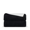 Coperta in pile di corallo accoppiato 120x150 cm (500 g/m²) sublimazione Nero - personalizzabile con logo