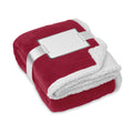 Coperta in pile e sherpa bordeaux - personalizzabile con logo