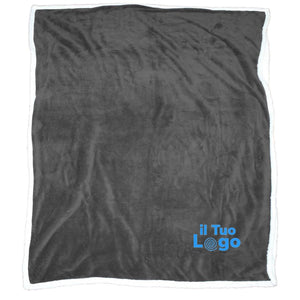 Coperta in pile e sherpa - personalizzabile con logo