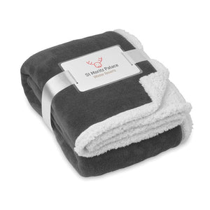 Coperta in pile e sherpa - personalizzabile con logo