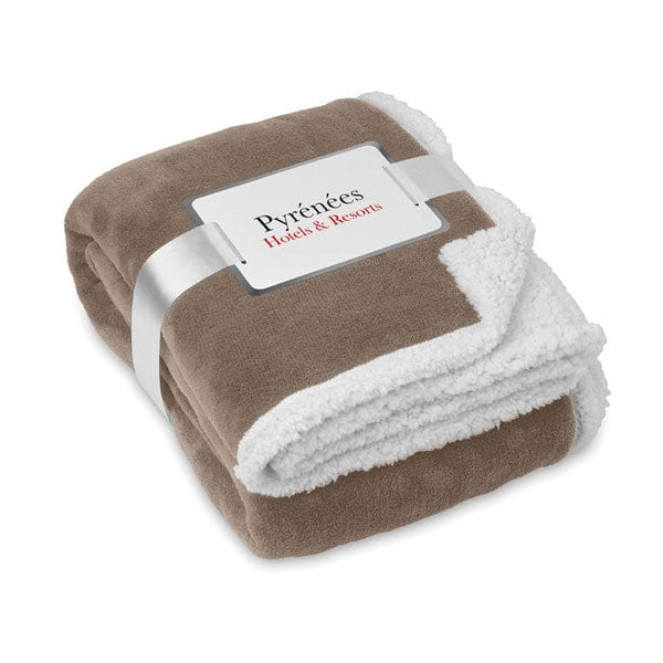 Coperta in pile e sherpa - personalizzabile con logo