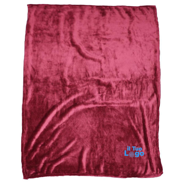 Coperta in pile liscia - personalizzabile con logo