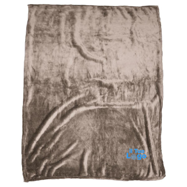 Coperta in pile liscia - personalizzabile con logo