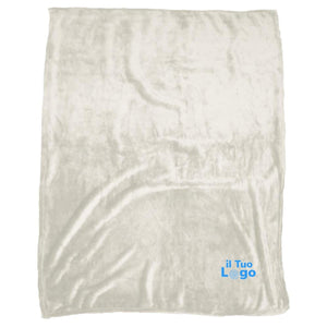 Coperta in pile liscia - personalizzabile con logo
