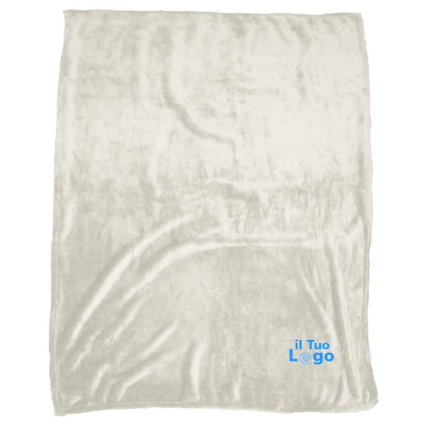 Coperta in pile liscia - personalizzabile con logo