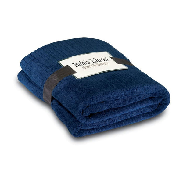 Coperta in pile righe - personalizzabile con logo