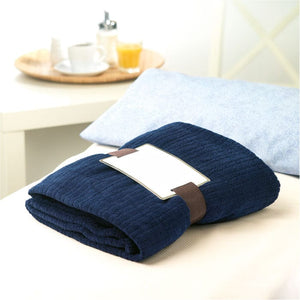 Coperta in pile righe - personalizzabile con logo