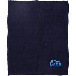 Coperta in pile righe - personalizzabile con logo