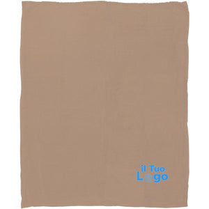 Coperta in pile righe - personalizzabile con logo